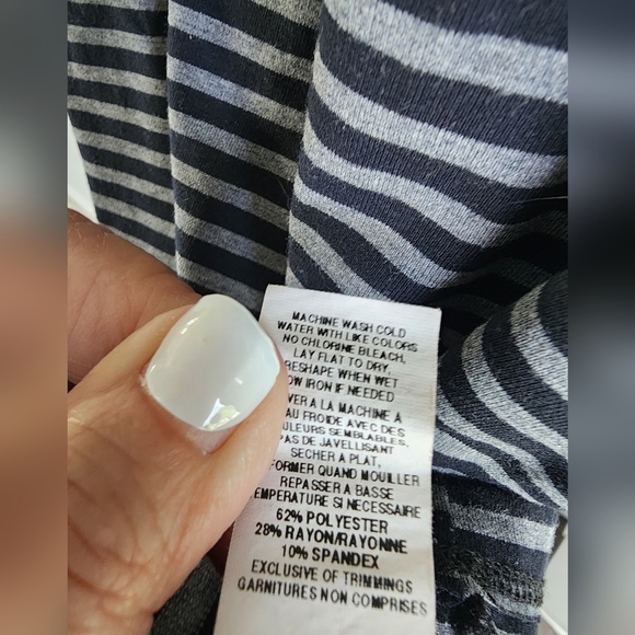 Anti-war Black and White striped Tank Dress Size Small - Picture 5 of 6